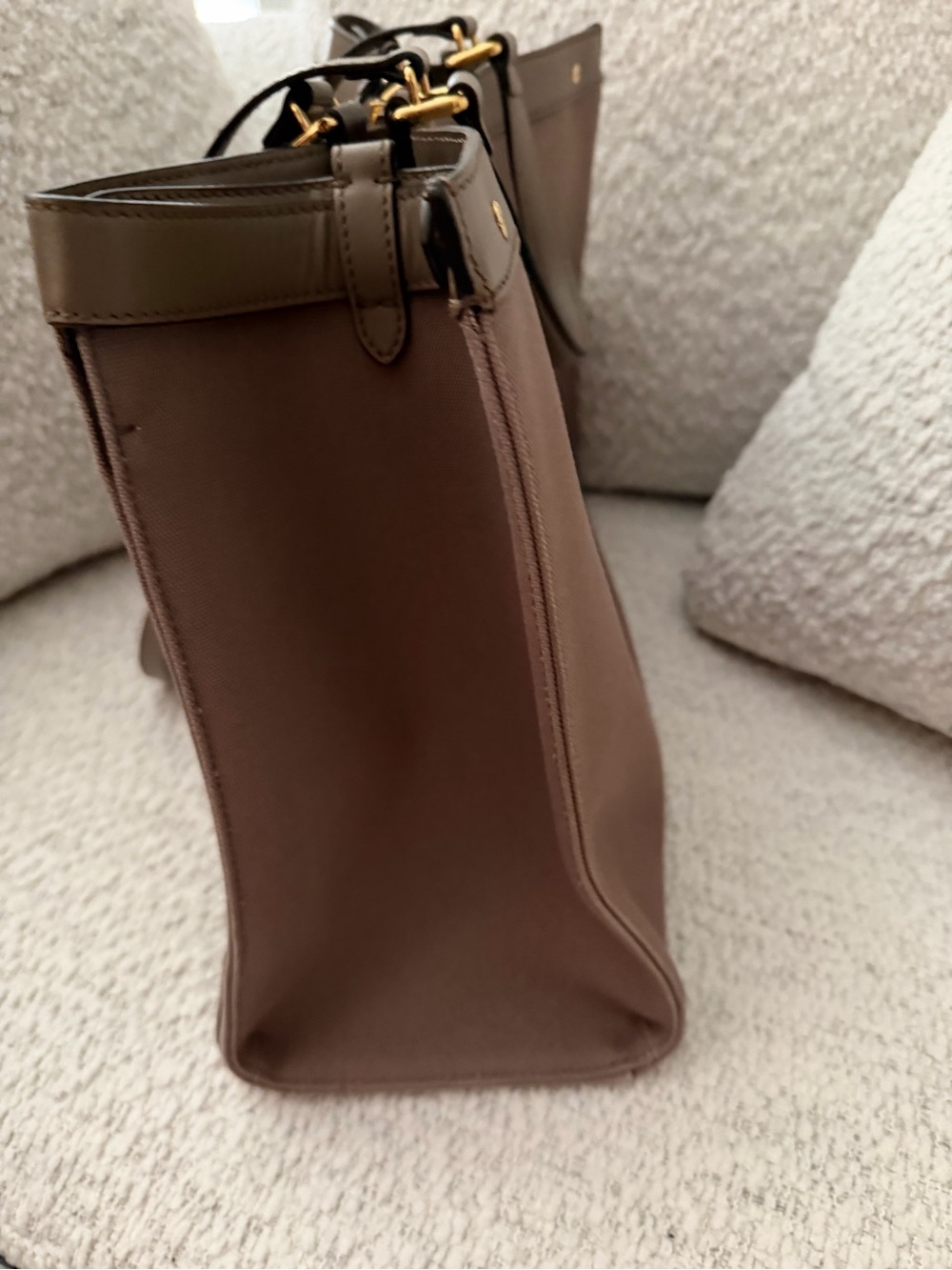 Fendi Brown Zucca Monogram Tote with Gold-Tone Hardware - Picture 6 of 15